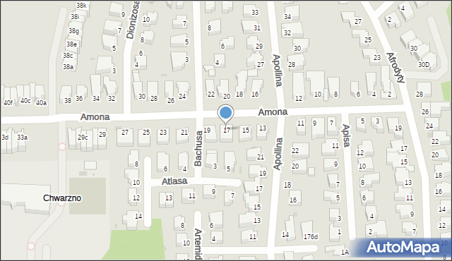 Gdynia, Amona, 17, mapa Gdyni