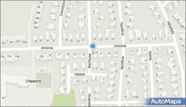 Gdynia, Amona, 19, mapa Gdyni