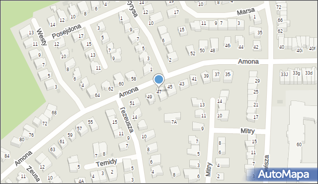 Gdynia, Amona, 47, mapa Gdyni