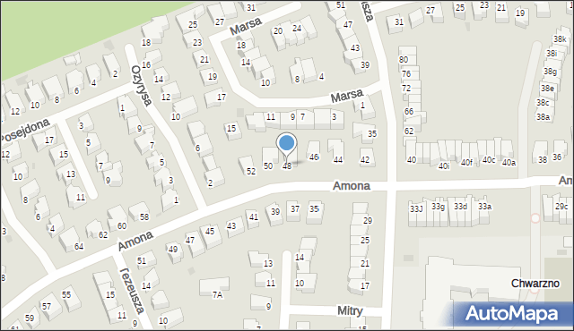 Gdynia, Amona, 48, mapa Gdyni