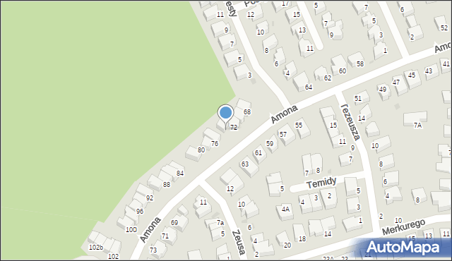Gdynia, Amona, 74, mapa Gdyni