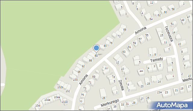 Gdynia, Amona, 84, mapa Gdyni