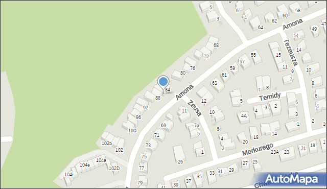 Gdynia, Amona, 86, mapa Gdyni