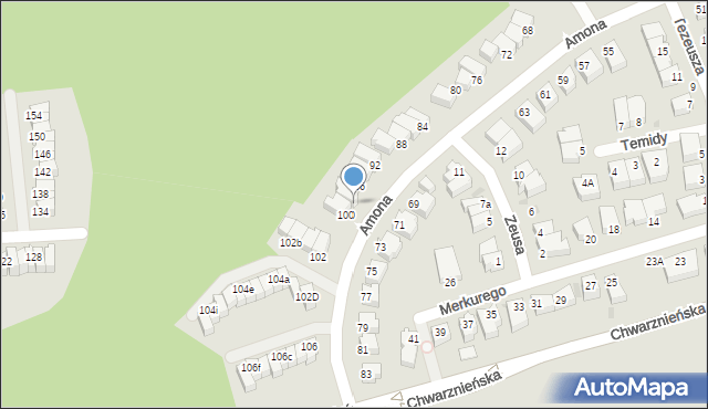 Gdynia, Amona, 98, mapa Gdyni