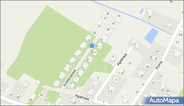 Łazy, Ametystowa, 22, mapa Łazy