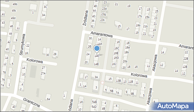 Marki, Amarantowa, 14C, mapa Marki