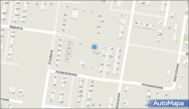 Marki, Amarantowa, 17c, mapa Marki