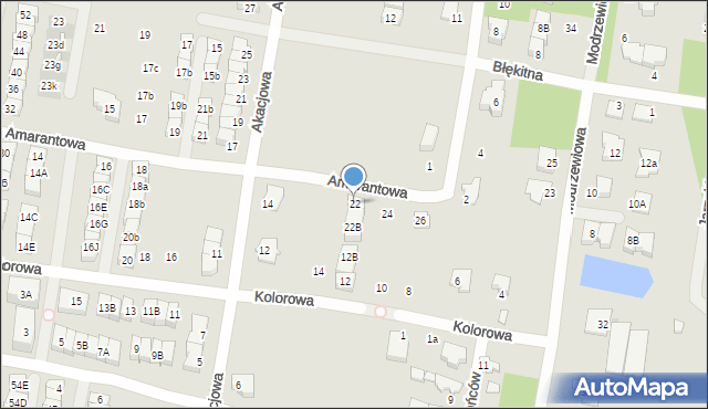 Marki, Amarantowa, 22, mapa Marki