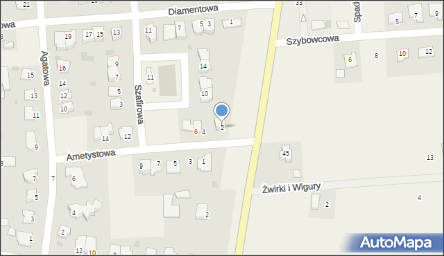 Nowa Wieś, Ametystowa, 2, mapa Nowa Wieś