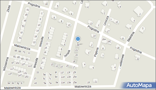 Oława, Amelii, 24, mapa Oława