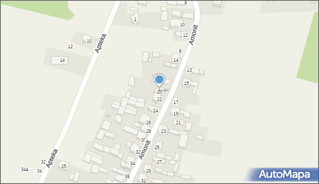 Podlesice, Amonit, 20, mapa Podlesice