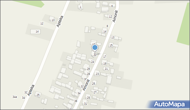 Podlesice, Amonit, 22, mapa Podlesice