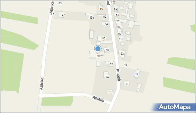 Podlesice, Amonit, 70, mapa Podlesice