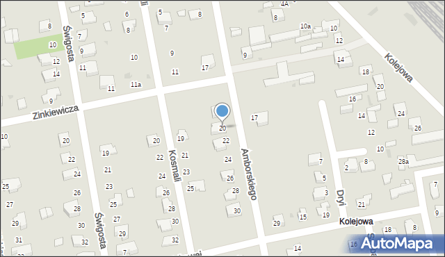 Puławy, Amborskiego Antoniego, 20, mapa Puław