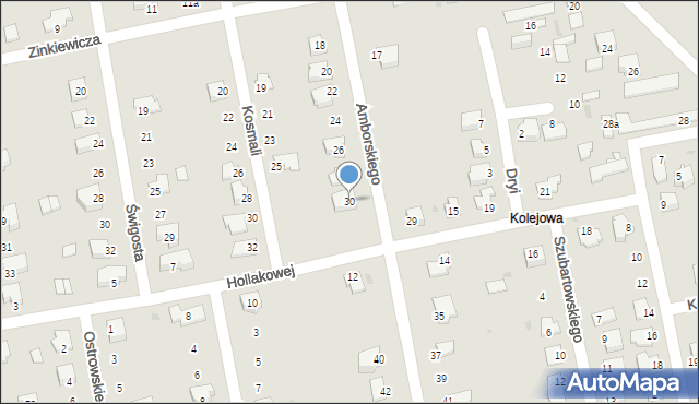 Puławy, Amborskiego Antoniego, 30, mapa Puław