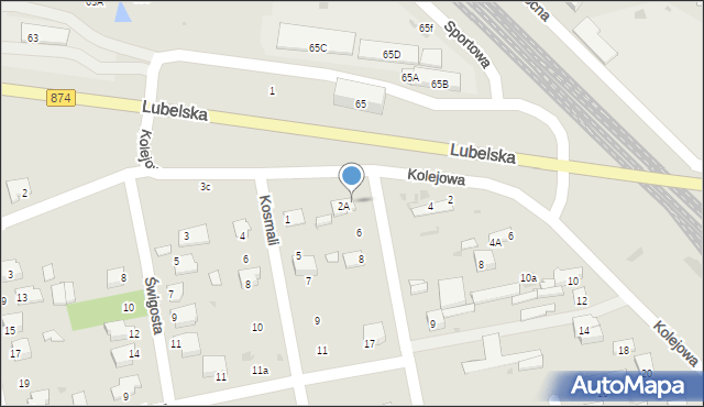 Puławy, Amborskiego Antoniego, 4, mapa Puław