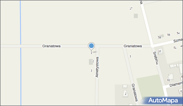 Smardzów, Ametystowa, 1, mapa Smardzów