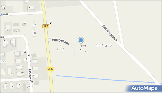 Turów, Ametystowa, 3, mapa Turów