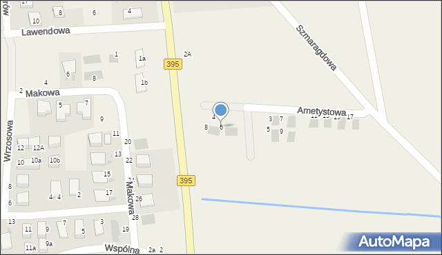 Turów, Ametystowa, 6, mapa Turów