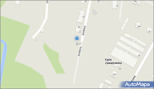 Warszawa, Amfory, 24, mapa Warszawy