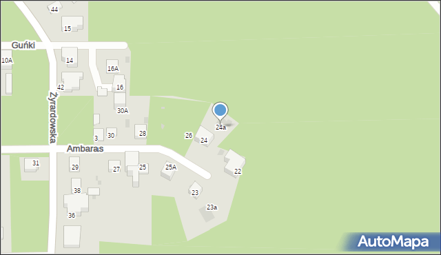 Warszawa, Ambaras, 24a, mapa Warszawy