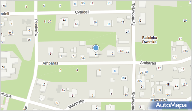 Warszawa, Ambaras, 7, mapa Warszawy