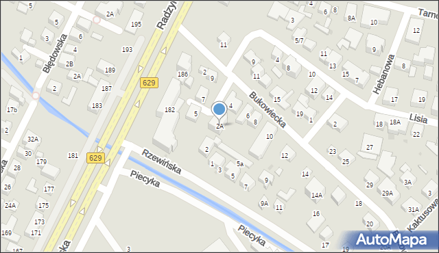 Warszawa, Amelińska, 2A, mapa Warszawy