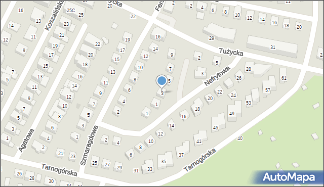 Warszawa, Ametystowa, 3, mapa Warszawy