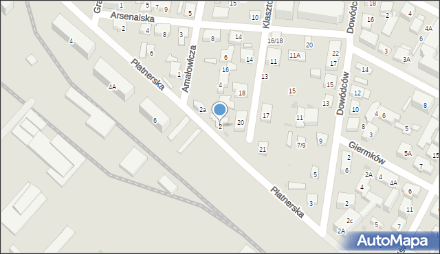 Warszawa, Amałowicza-Tatara Franciszka Michała, mjr., 2, mapa Warszawy