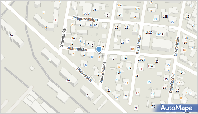 Warszawa, Amałowicza-Tatara Franciszka Michała, mjr., 3, mapa Warszawy