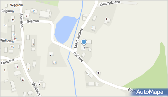 Węgrów, Amarantusowa, 2, mapa Węgrów