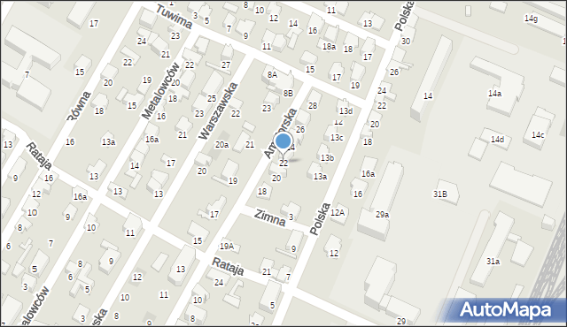 Zawiercie, Amatorska, 22, mapa Zawiercie