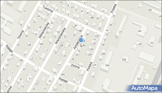 Zawiercie, Amatorska, 24, mapa Zawiercie