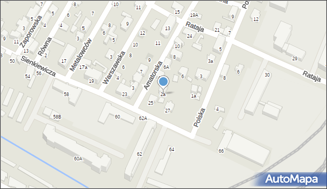 Zawiercie, Amatorska, 2a, mapa Zawiercie