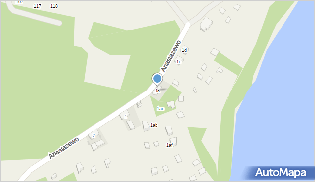 Anastazewo, Anastazewo, 1a, mapa Anastazewo