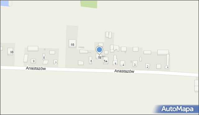 Anastazów, Anastazów, 5B, mapa Anastazów