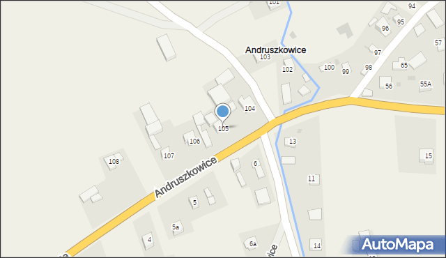 Andruszkowice, Andruszkowice, 105, mapa Andruszkowice