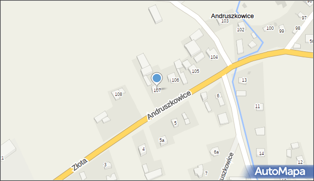 Andruszkowice, Andruszkowice, 107, mapa Andruszkowice