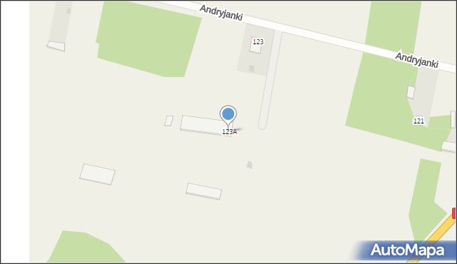 Andryjanki, Andryjanki, 123A, mapa Andryjanki