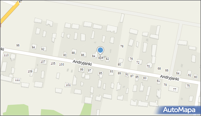 Andryjanki, Andryjanki, 82A, mapa Andryjanki