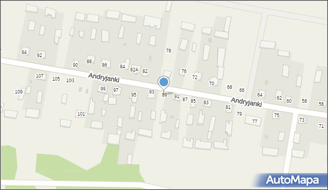 Andryjanki, Andryjanki, 89, mapa Andryjanki