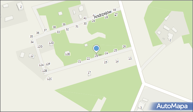 Andrzejów, Andrzejów, 23, mapa Andrzejów