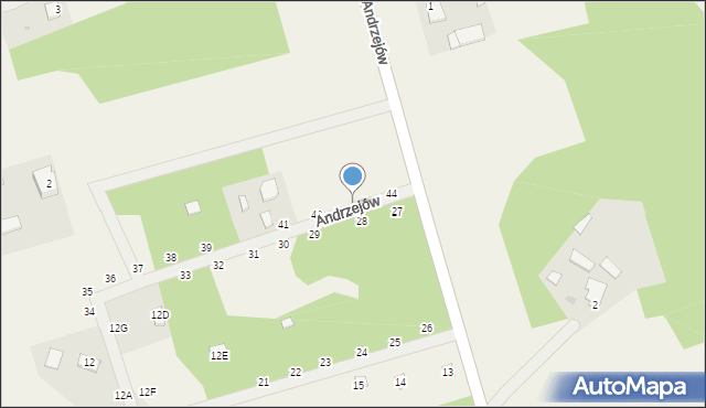 Andrzejów, Andrzejów, 43, mapa Andrzejów