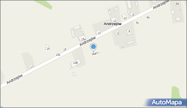 Andrzejów, Andrzejów, 14A, mapa Andrzejów