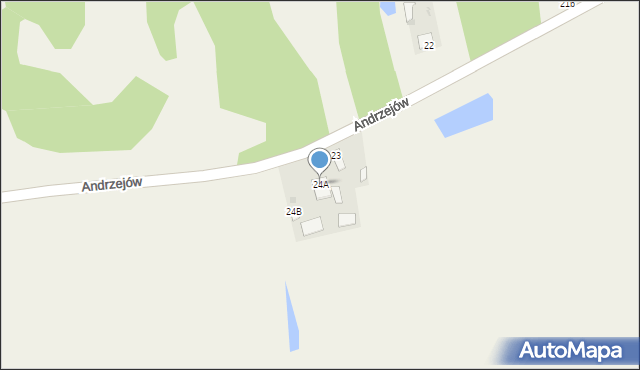 Andrzejów, Andrzejów, 24A, mapa Andrzejów