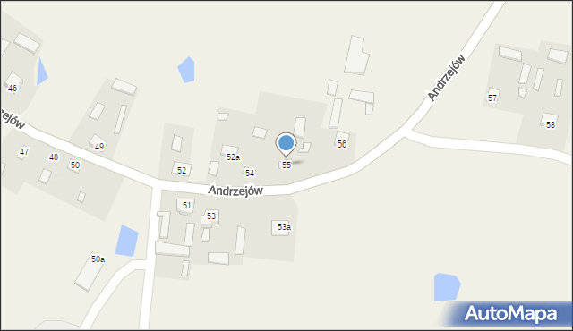 Andrzejów, Andrzejów, 55, mapa Andrzejów
