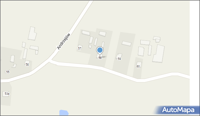 Andrzejów, Andrzejów, 58, mapa Andrzejów