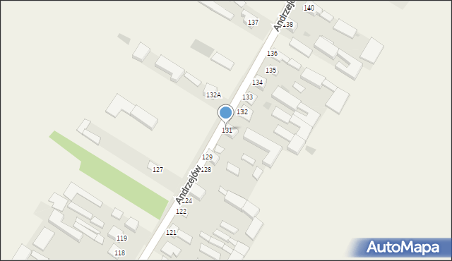 Andrzejów, Andrzejów, 131, mapa Andrzejów