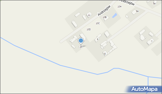 Andrzejów, Andrzejów, 10, mapa Andrzejów