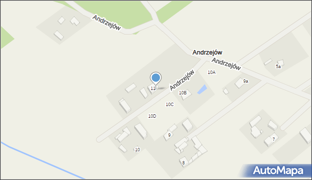 Andrzejów, Andrzejów, 11a, mapa Andrzejów